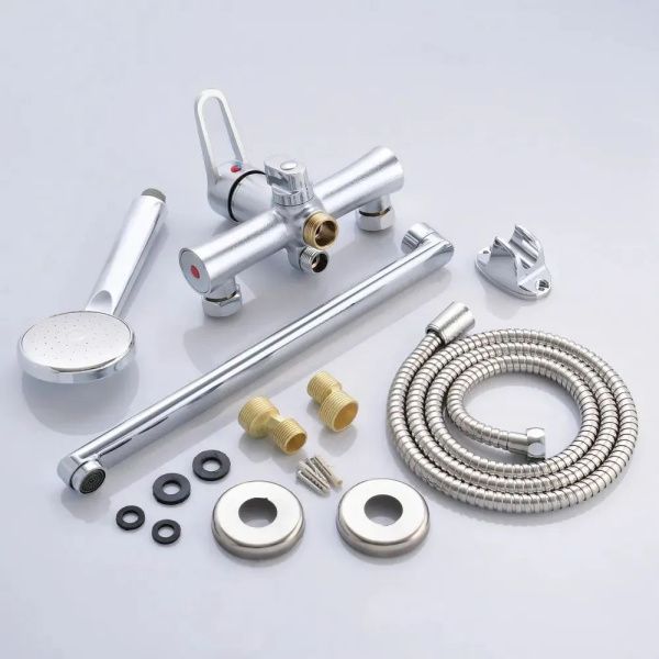 Смеситель для ванны и умывальника монокомандный  хром  Potato Эверест B22-270GS