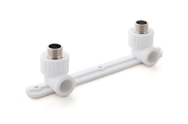 Планка для смесителей(угольник с крепл.двойной) ППР латунь ZL20*1/2М*20