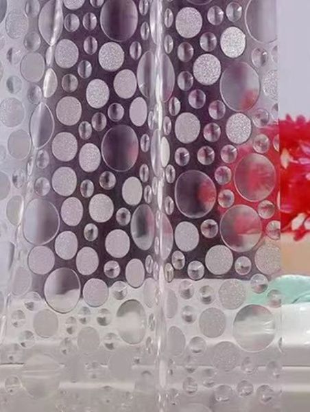 Штора для ванной прозрачная 3D геометрия 61024 мыльные пузыри 180*180