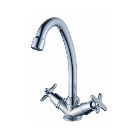 Смеситель для кухни двухручковый  хром  Potato Эверест B40-350