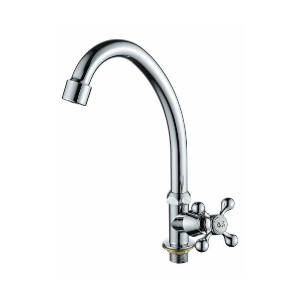 Смеситель для кухни одноручковый на одну воду хром  Potato Эверест B41-065