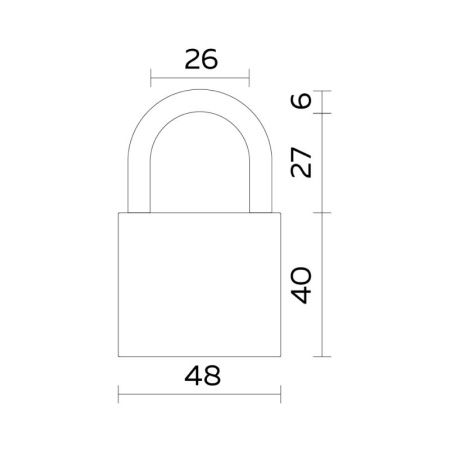 Замок навесной PL-UNI-0350 3key (PL-03-50) англ. /блистер