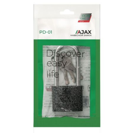 Замок навесной PD-0150-L (PD-01-50-L) 3 key англ.