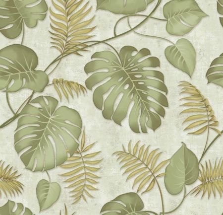 Обои Монстера гофра С14-04 0,5м*10м Гр.2 (упак. 15 рул. Саратов)