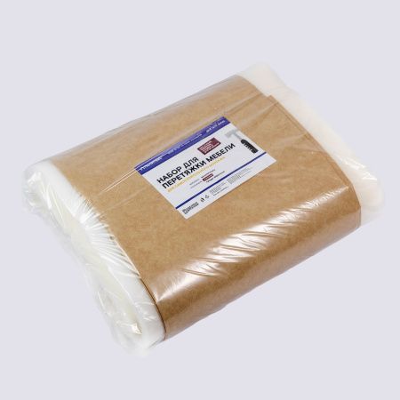 Набор для перетяжки мебели 150*100см (кожа, поролон 22кг/м3, 20мм, гвозди) бежевый