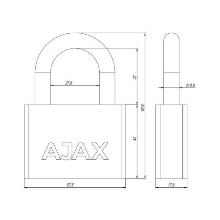 Замок навесной PD-3060 (PD-30-60) 3 fin key /блистер