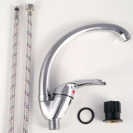 Смеситель для кухни монокомандный  хром  Potato Эверест B59-024