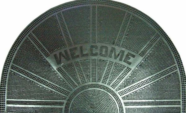 Коврик резиновый PIN MAT 40х60 (Welcome) полукруг