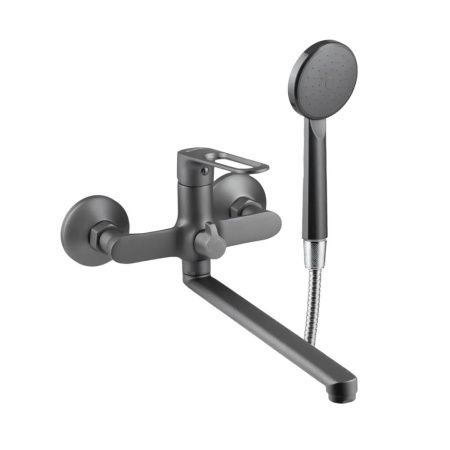 Смеситель для ванны и умывальника монокомандный  брезентово-серый  Potato Эверест B22-15319