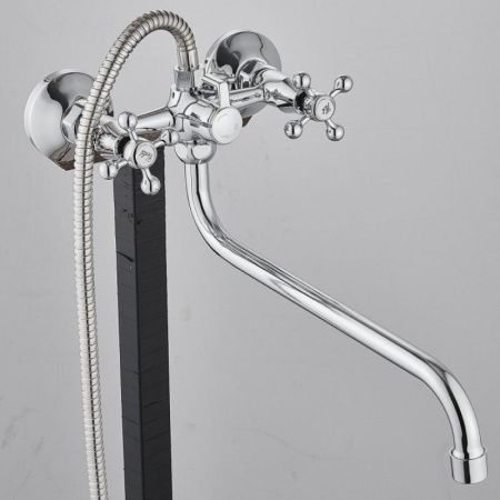 Смеситель для ванны двухручковый хром Potato Diadonna D226-65