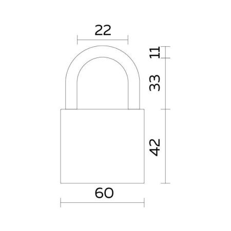 Замок навесной PL-WEATHER-1560 Nickel 4 fin key ( PL-15-60) диск. /блистер