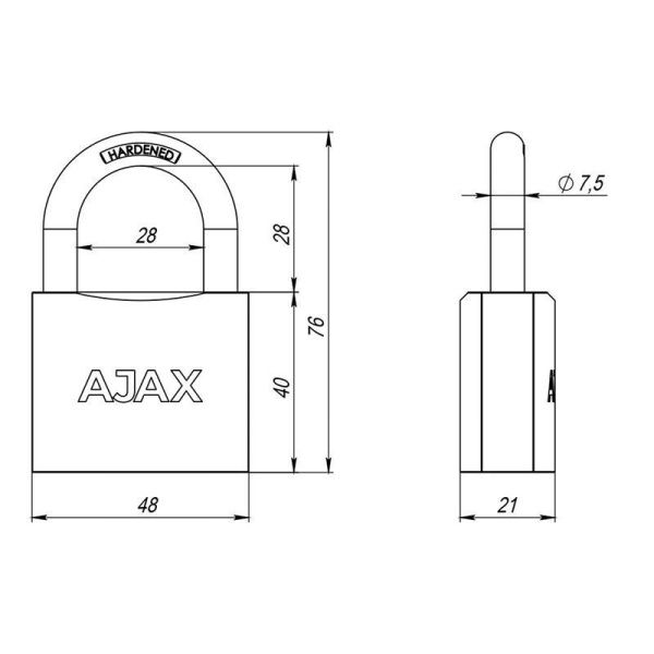 Набор замков навесных PD-0150 (6 locks+5 keys) blister