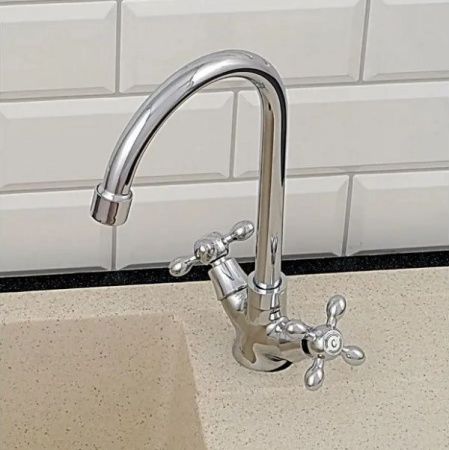 Смеситель для кухни двухручковый хром Potato Diadonna D 751-356