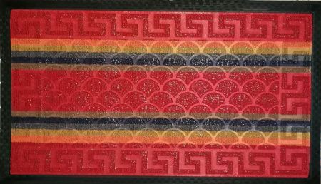 Коврик ворсовой Мультиколор 45х75 прямоугольный бордовый