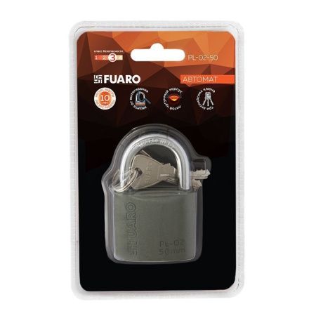 Замок навесной PL-PROTEC-0250 3key (PL-02-50) англ. /блистер