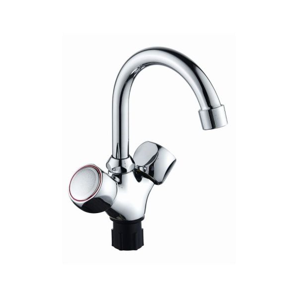 Смеситель для раковины двухручковый  хром  Potato Эверест B10-336