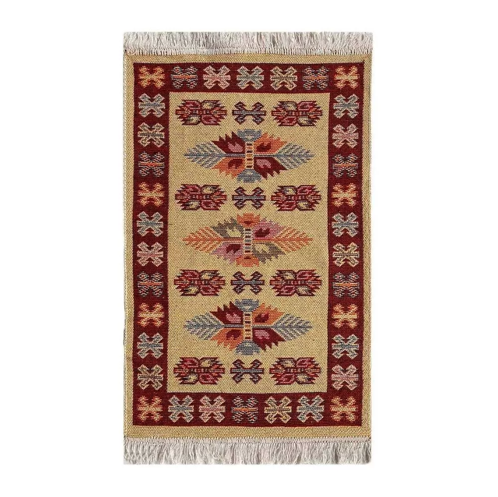 Коврик из хлопка 60*120 вишн./крем. UK1971 Kilim Usak