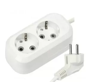 Сет. удлинитель ПВС 3х1 2роз.  5м 16А земля (корпус АБС-пластик) E1М