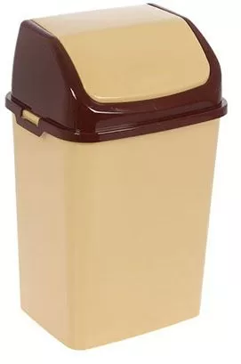 Ведро для мусора 8л бежевое "Камелия"