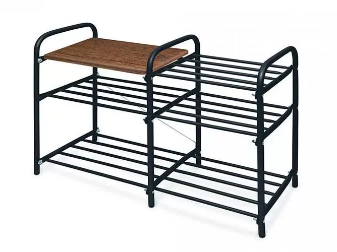 Этажерка "Люкс4" (500х330х800) 3-х ярусн. с сидением МДФ,разборн.ЭТЛ4/ДА дуб антик фристайл Ника