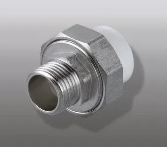 Муфта разъемная F 102.2505 (HJ 25*3/4M PN25) ППР-латунь (американка)(уп.6 шт.)