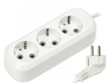 Сет. удлинитель ПВС 3х1 3роз. 10м 16А земля (корпус АБС-пластик) E1М