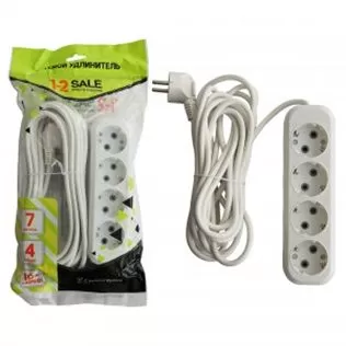 Сет. удлинитель ПВС 3х1 4роз. 7м 16А земля (корпус АБС-пластик) E1М