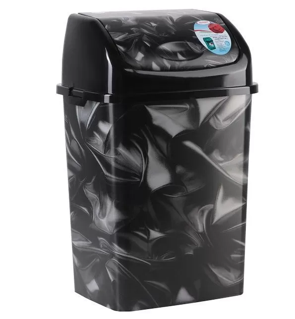 Ведро для мусора 18л черное "Камелия" Атлас