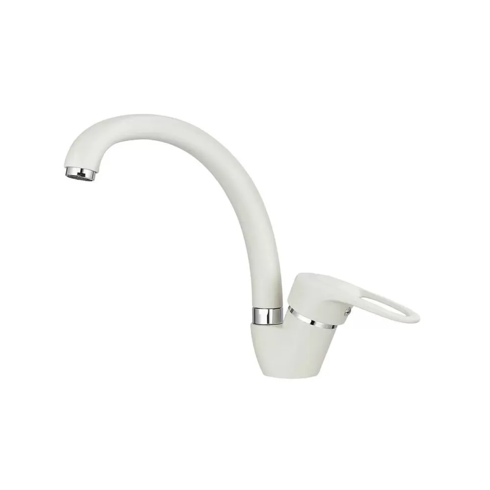 Смеситель для кухни монокомандный  белый  Potato Эверест B59-0257