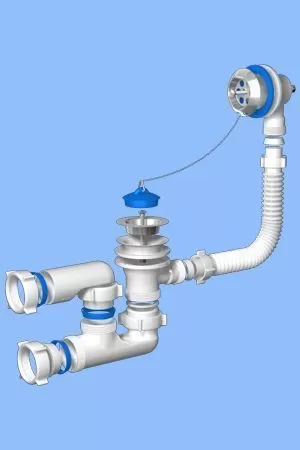 Е-250 Сифон д/ванны (обвязка) АНИ 1 1/2*40