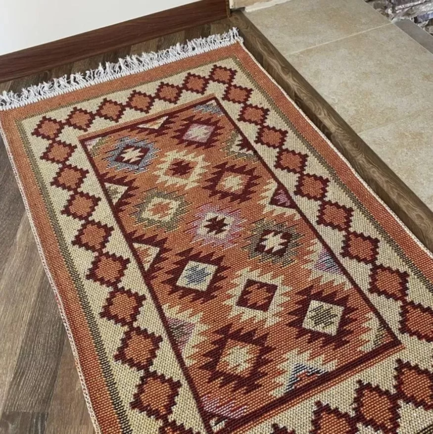 Коврик из хлопка 60*120 крем./беж. UK1471 Kilim Usak