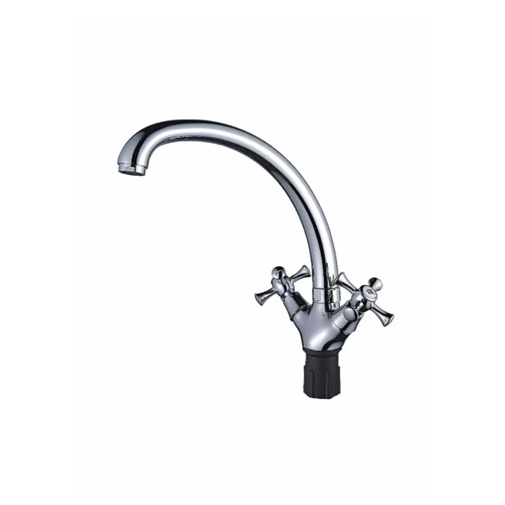 Смеситель для кухни двухручковый  хром  Potato Эверест B42-064