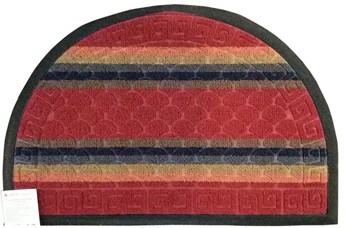 Коврик ворсовой Мультиколор 50х80 полукруг бордовый