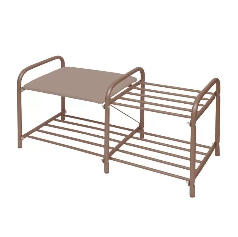 Этажерка "Люкс1" (360х330х800) ЭТЛ1-1/К 2-х ярусн. с мягк.сидением,винил.разборн. кор. Ника