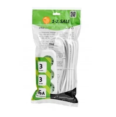 Сет. удлинитель ПВС 3х1 3роз.  3м 16А земля (корпус АБС-пластик) E1М