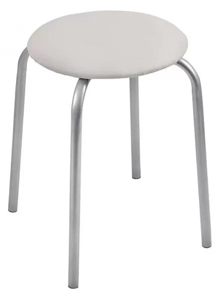 Табурет "Классика2" ТК02/СС на 4-х опорах (кругл.сидение) св.серый Ника