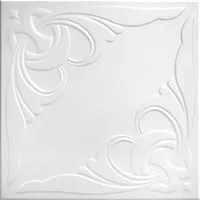 Плитка потолочная белая ламинированная Солид С-2041/34 (упак.136 шт.)