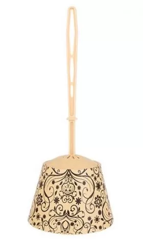 Ерш+подставка кругл. с декором "Элегант светлый"